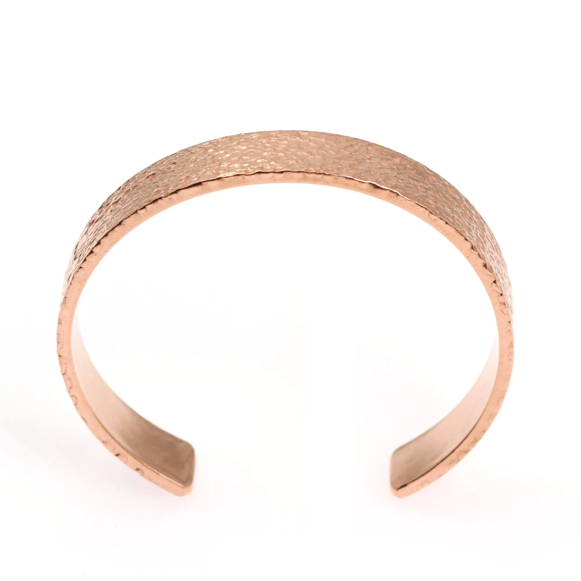 10mm Wide Texturized Copper Cuff Bracelet - Solid Copper Cuff