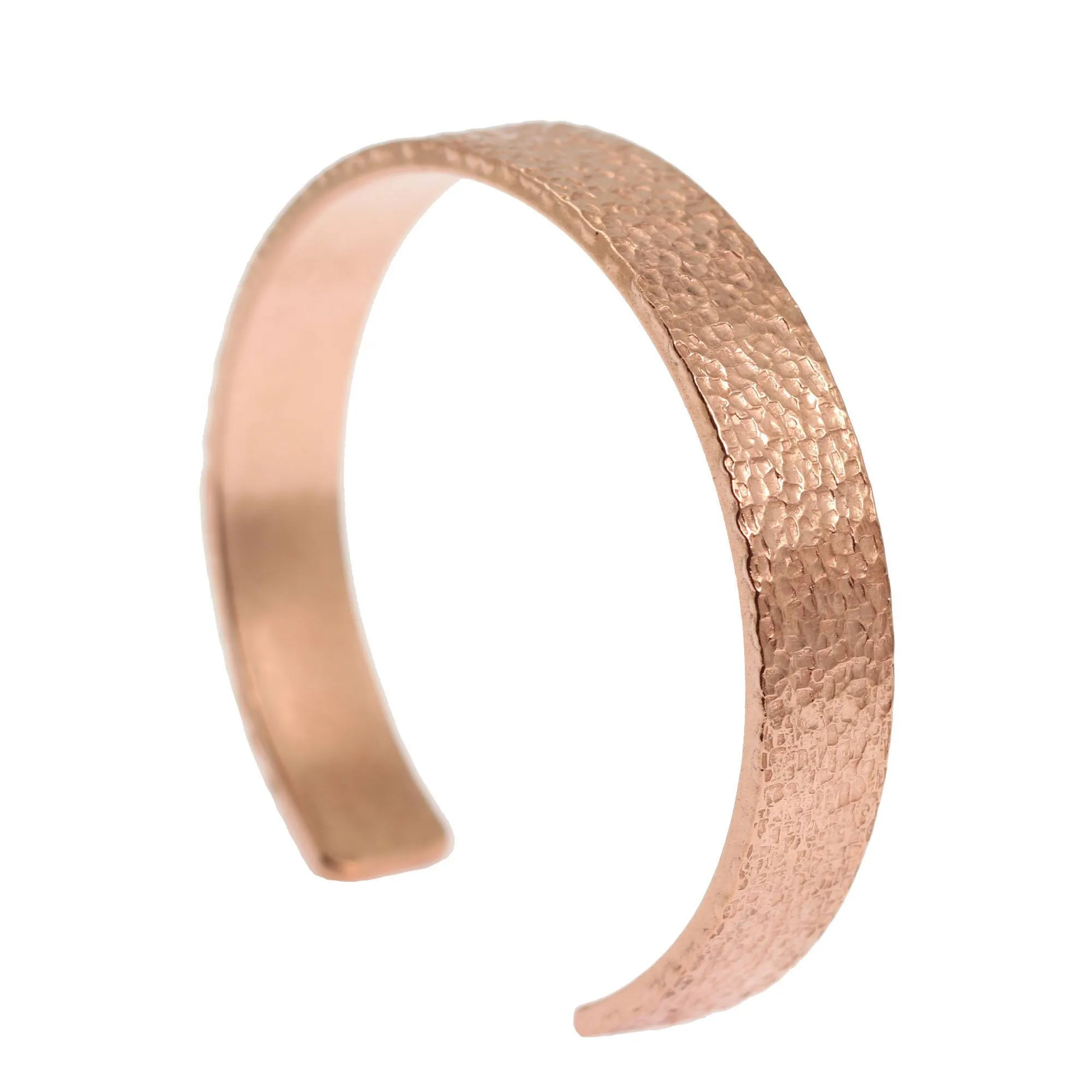 10mm Wide Texturized Copper Cuff Bracelet - Solid Copper Cuff