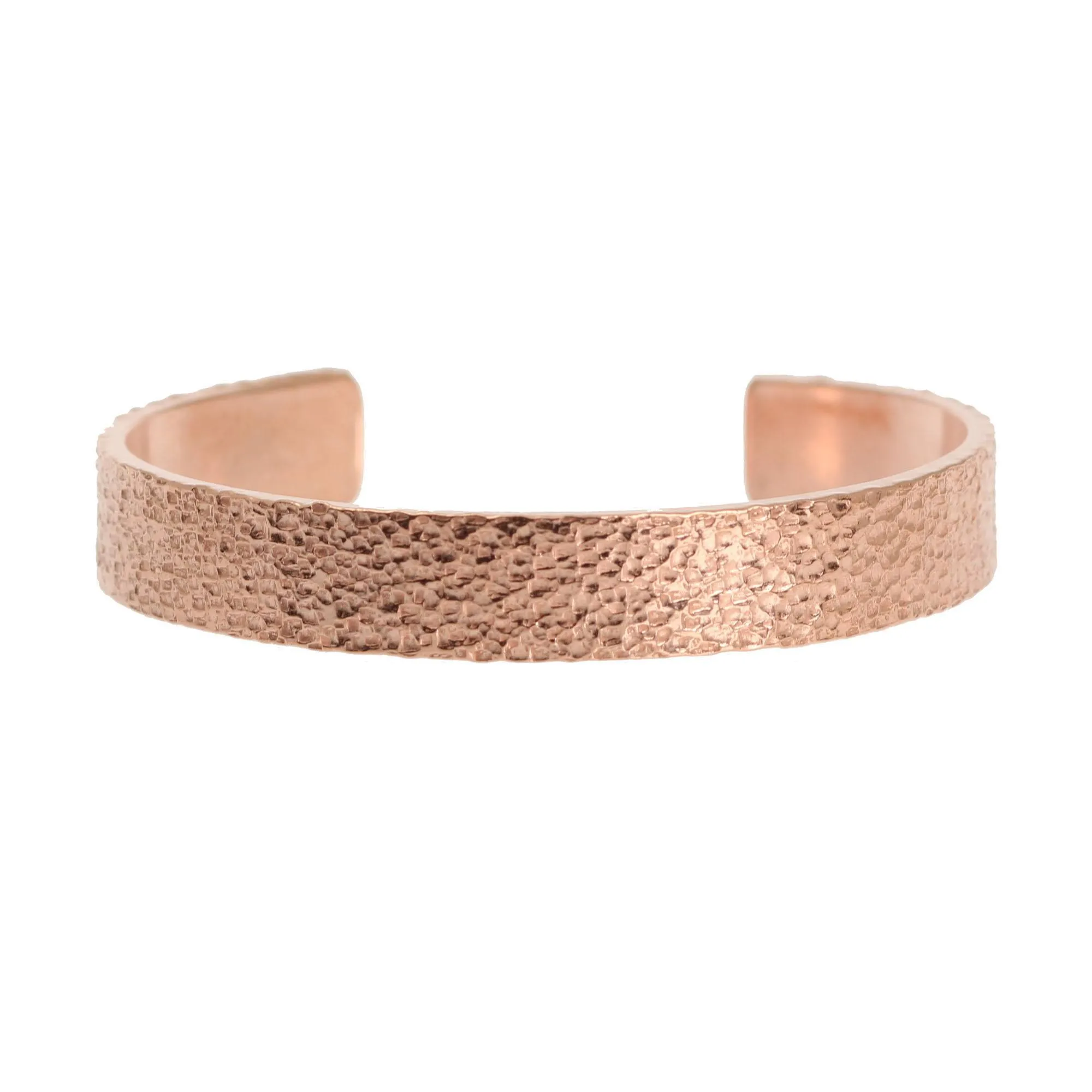 10mm Wide Texturized Copper Cuff Bracelet - Solid Copper Cuff