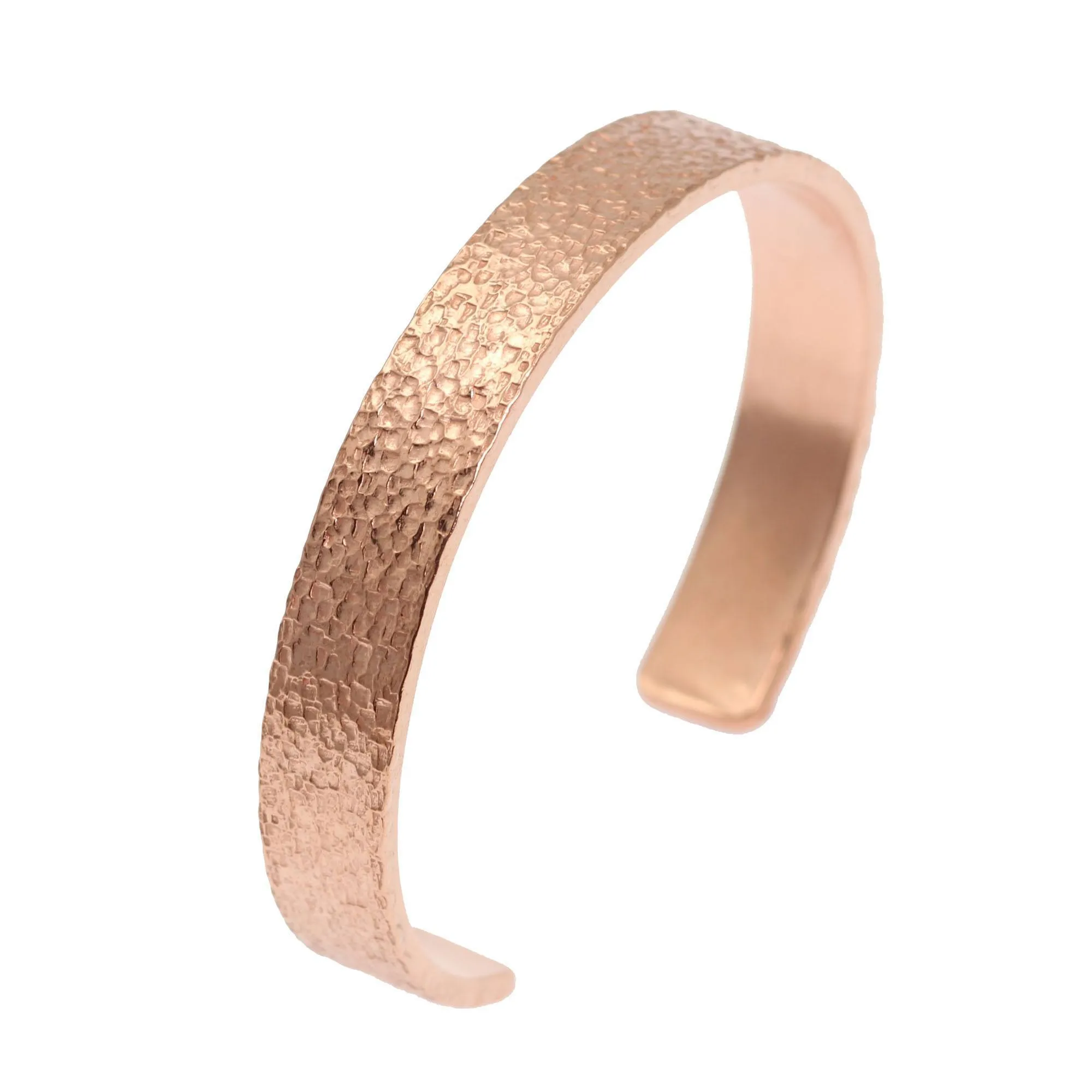 10mm Wide Texturized Copper Cuff Bracelet - Solid Copper Cuff