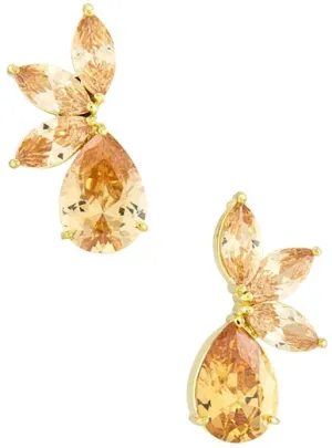 14 Karat Gold Topaz Earrings