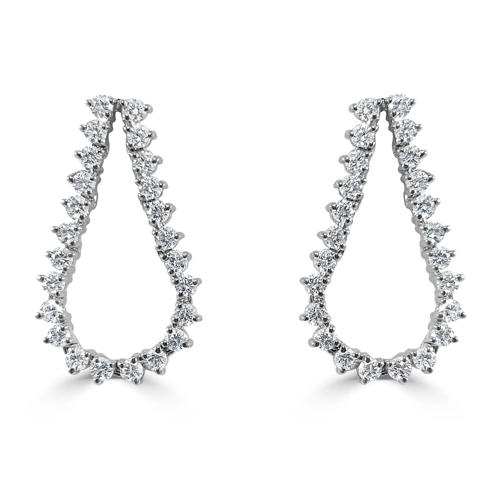 14k Gold & Diamond Earrings - 2.75ct