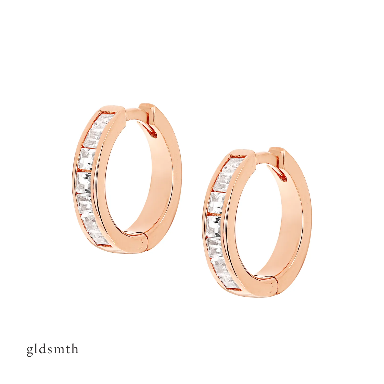 14k Rose Gold Eugenia Huggies