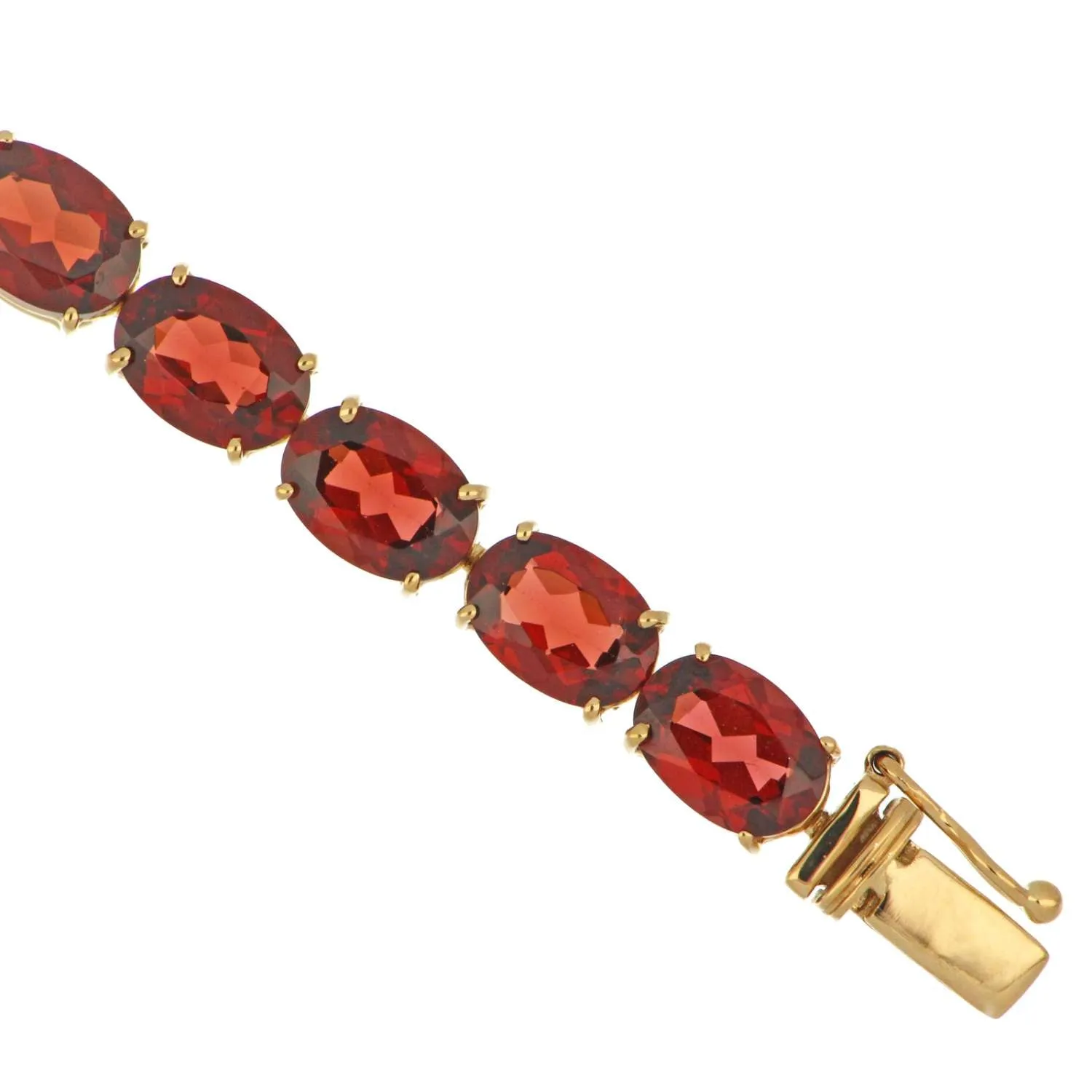 14kt yellow gold Garnet bracelet