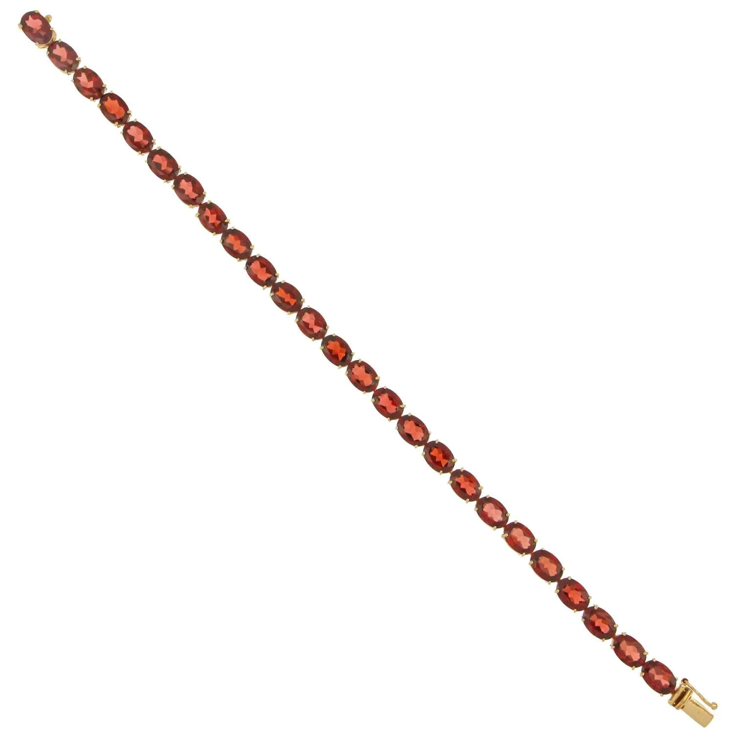 14kt yellow gold Garnet bracelet