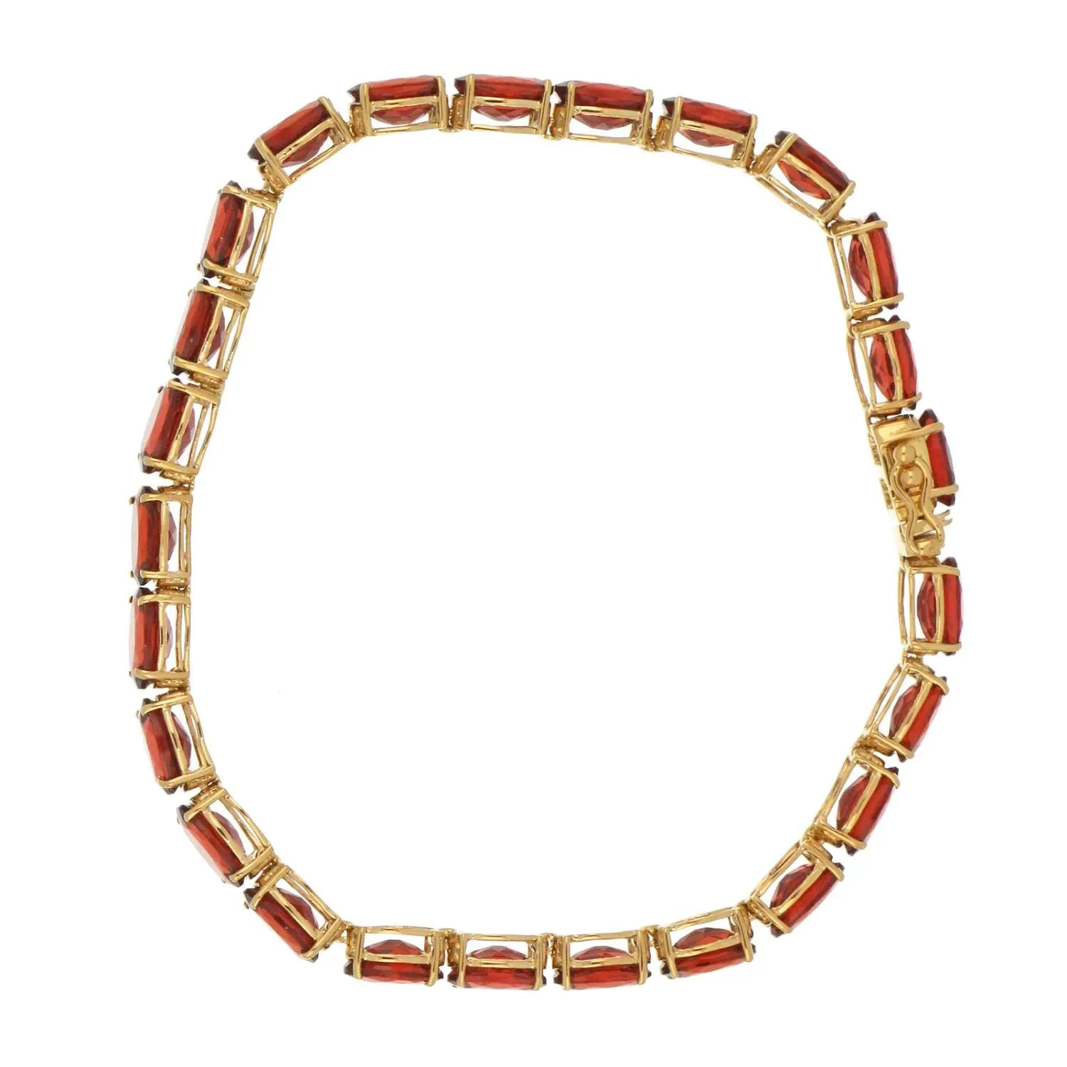 14kt yellow gold Garnet bracelet