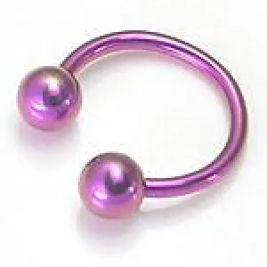 16g Titanium Circular Barbell with Titanium Balls