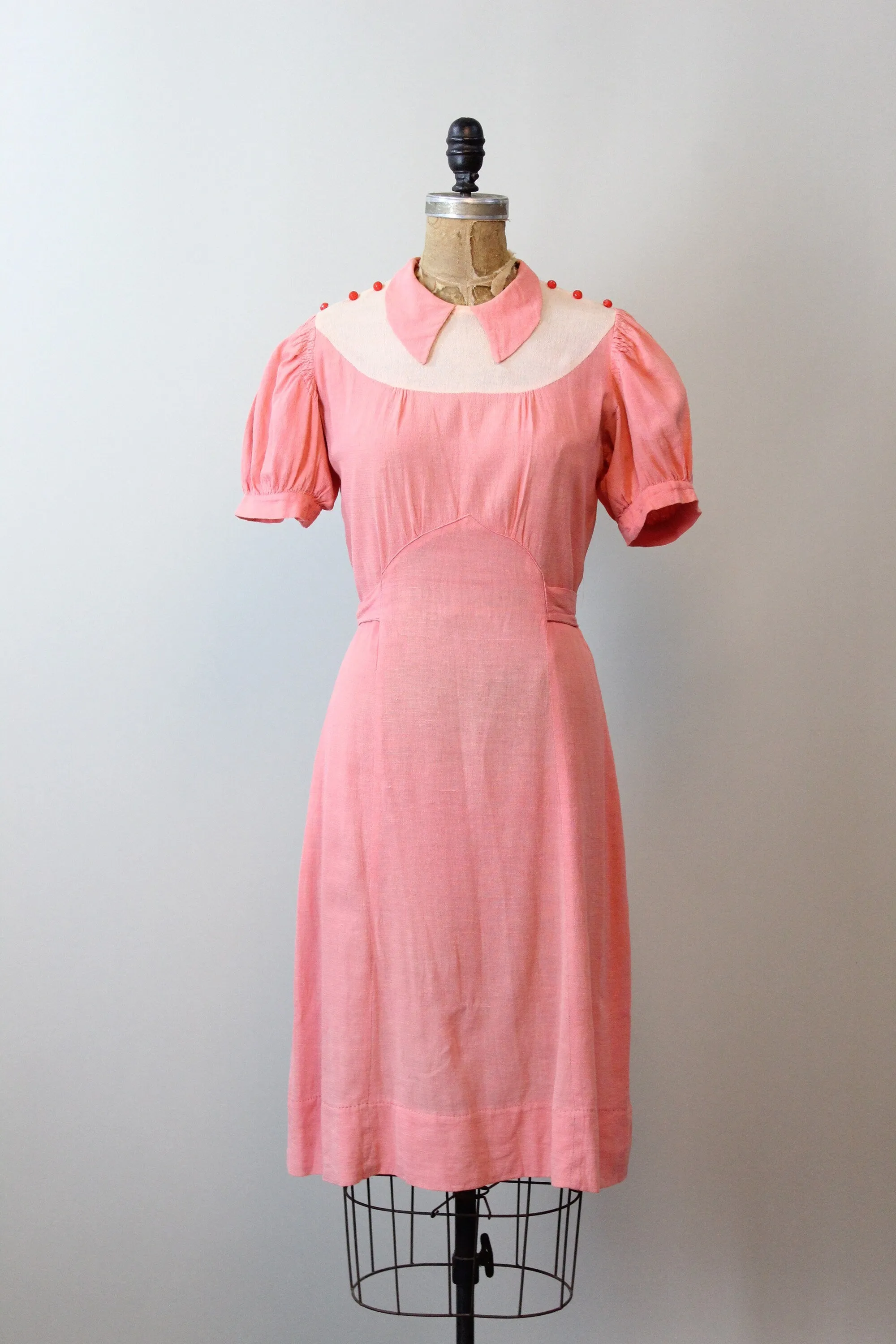 1920s 1930s FEEDSACK chore cotton dress small | new spring