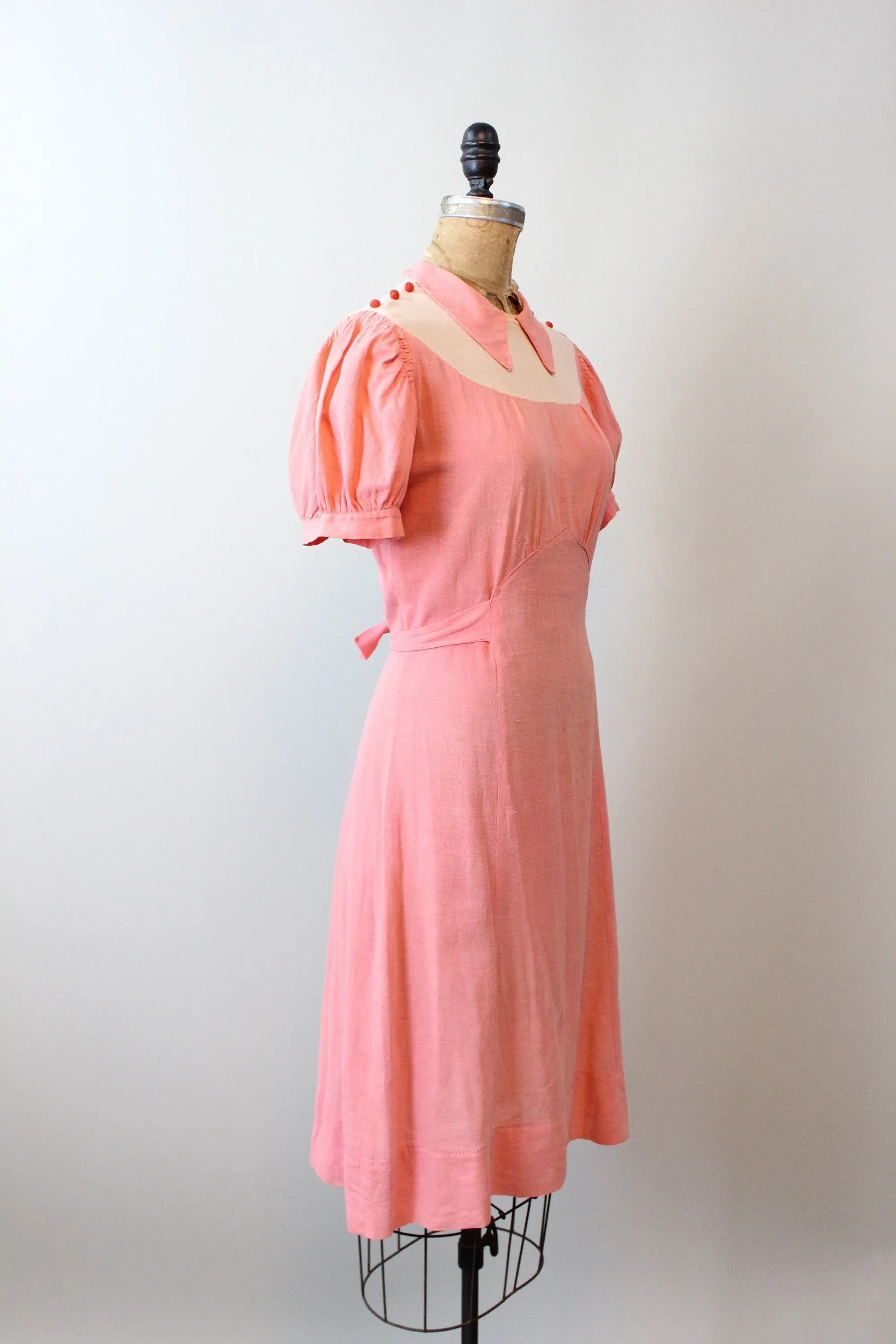 1920s 1930s FEEDSACK chore cotton dress small | new spring