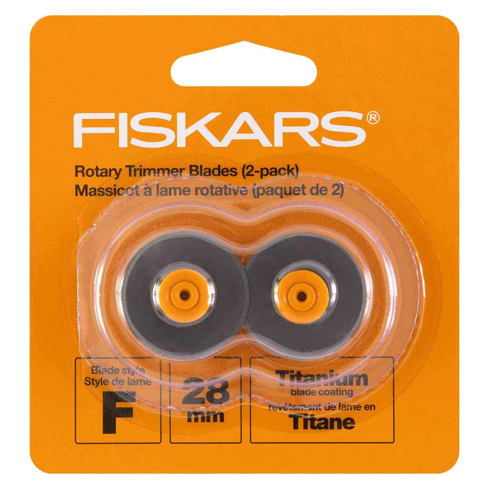 28mm Titanium Rotary Cutting Blades - Fiskars 157390 - 2pc - Style F