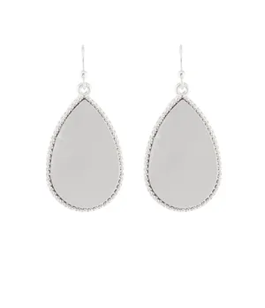 30mm Silver Teardrop Earrings