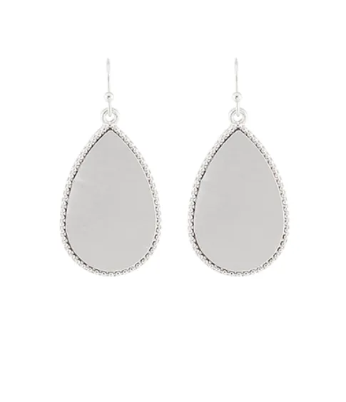 30mm Silver Teardrop Earrings