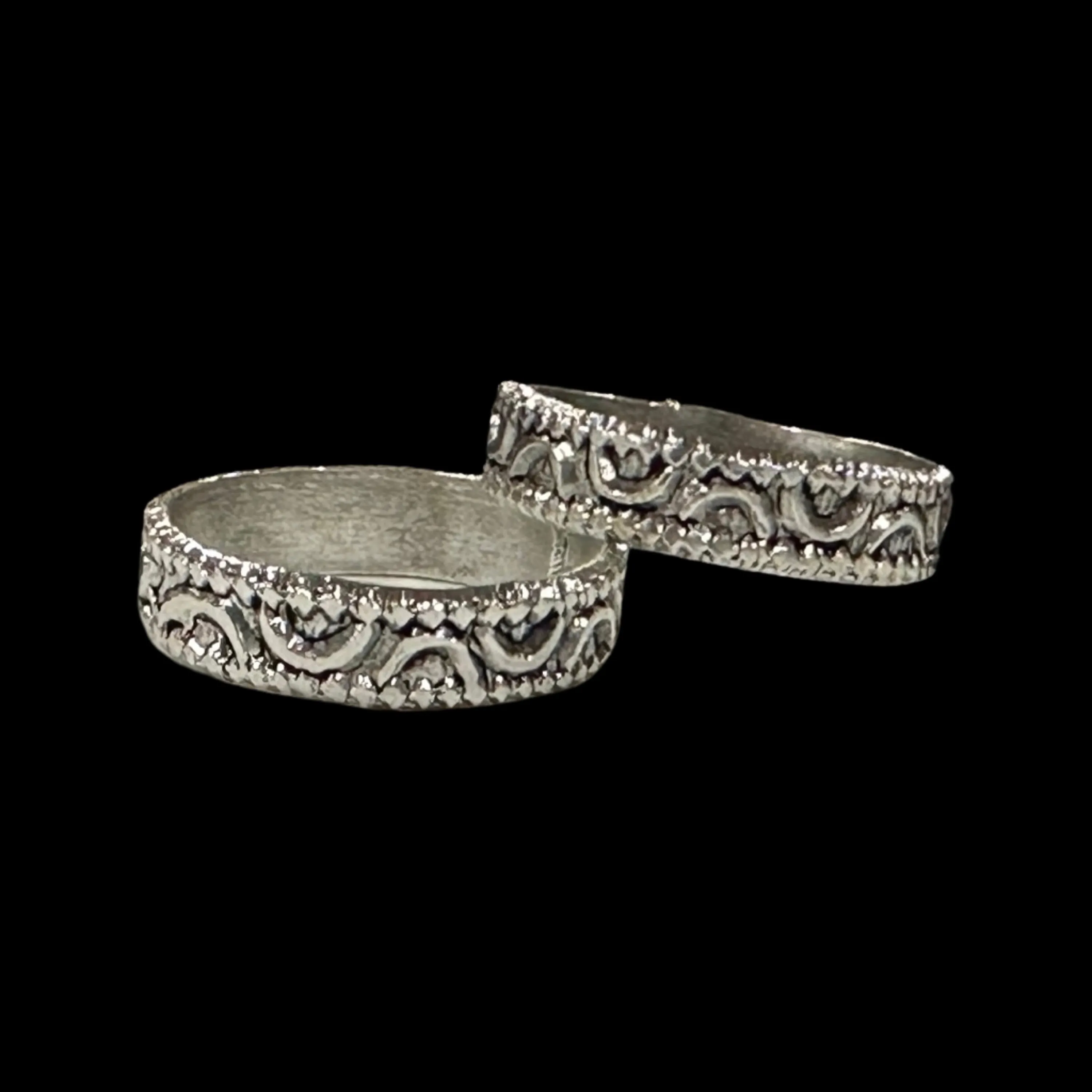925 Sterling Silver Oxidized Toe-rings - Design #12