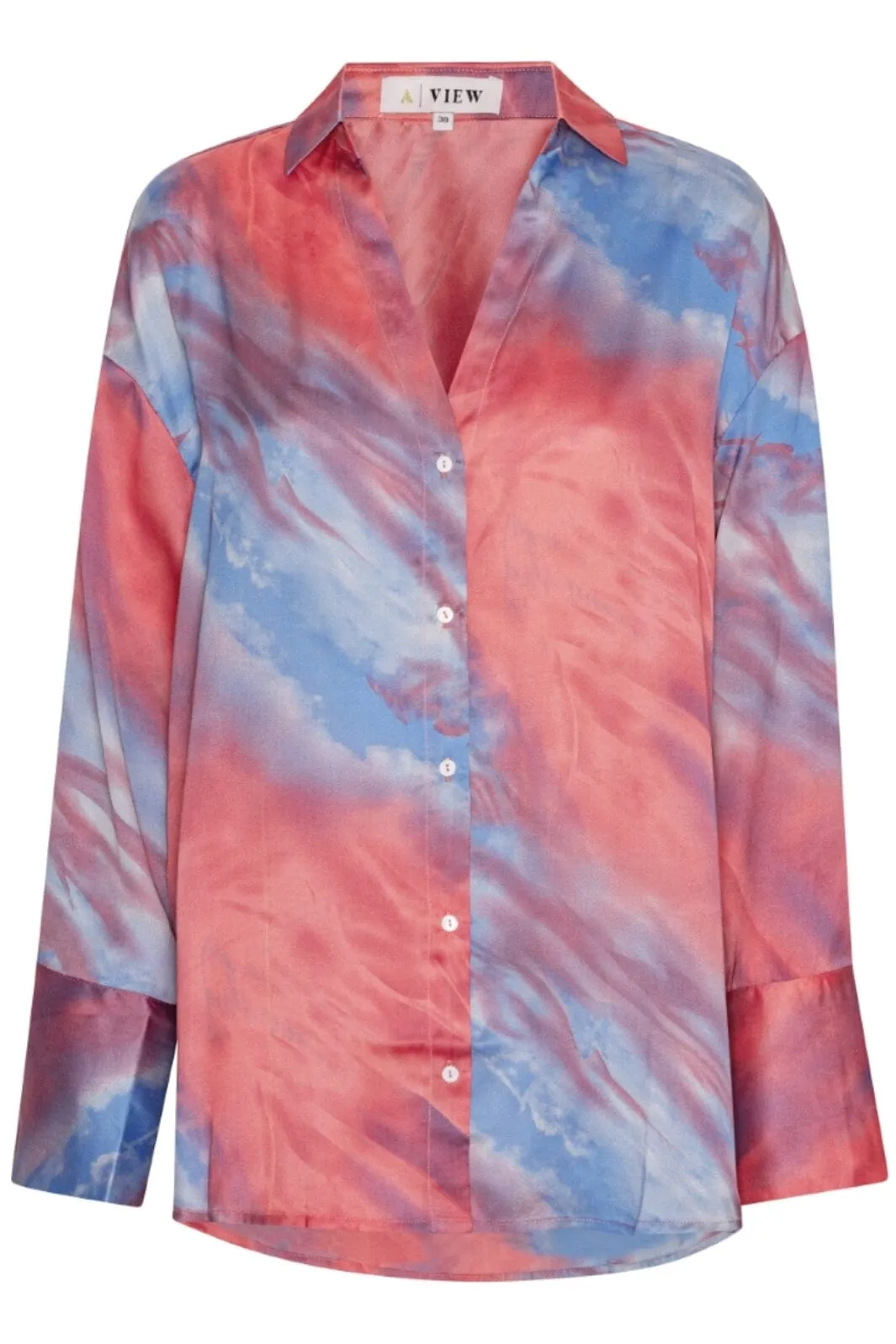 A-View - Carina Shirt - 256 Coral/Blue