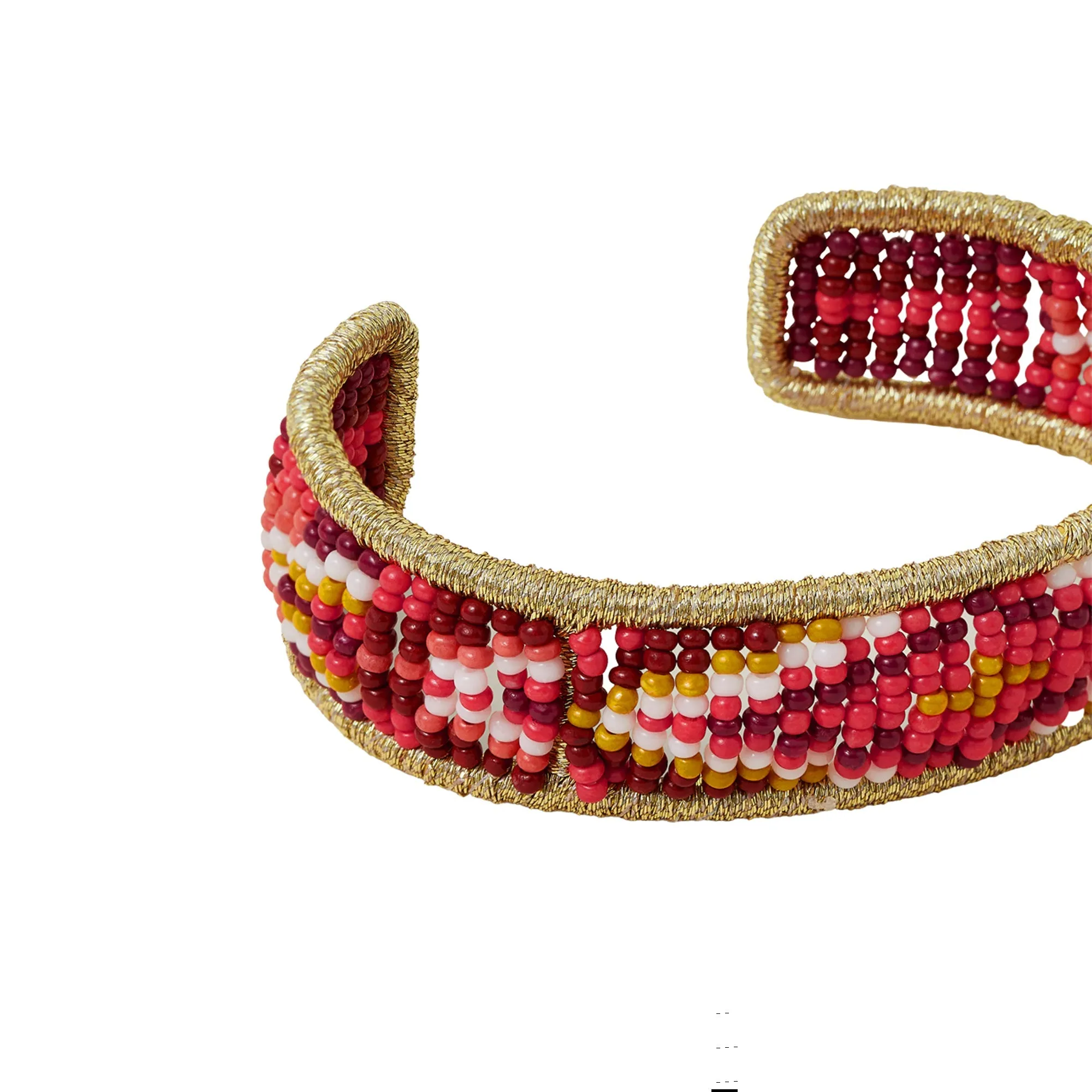 Accessorize London  Women's Pink Aztec Beaded Cuff Bracelet