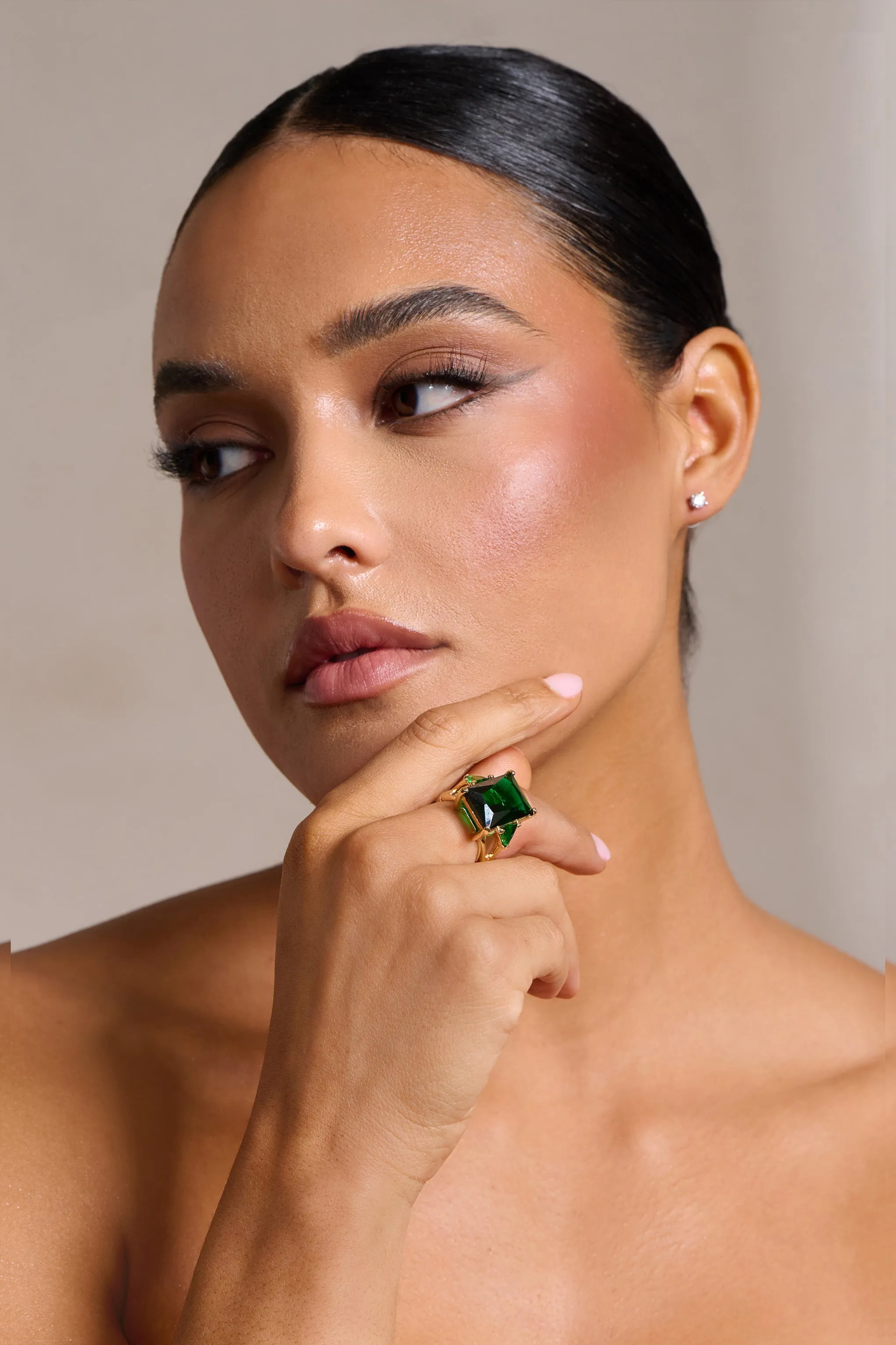 Adella | Emerald Green Statement Ring