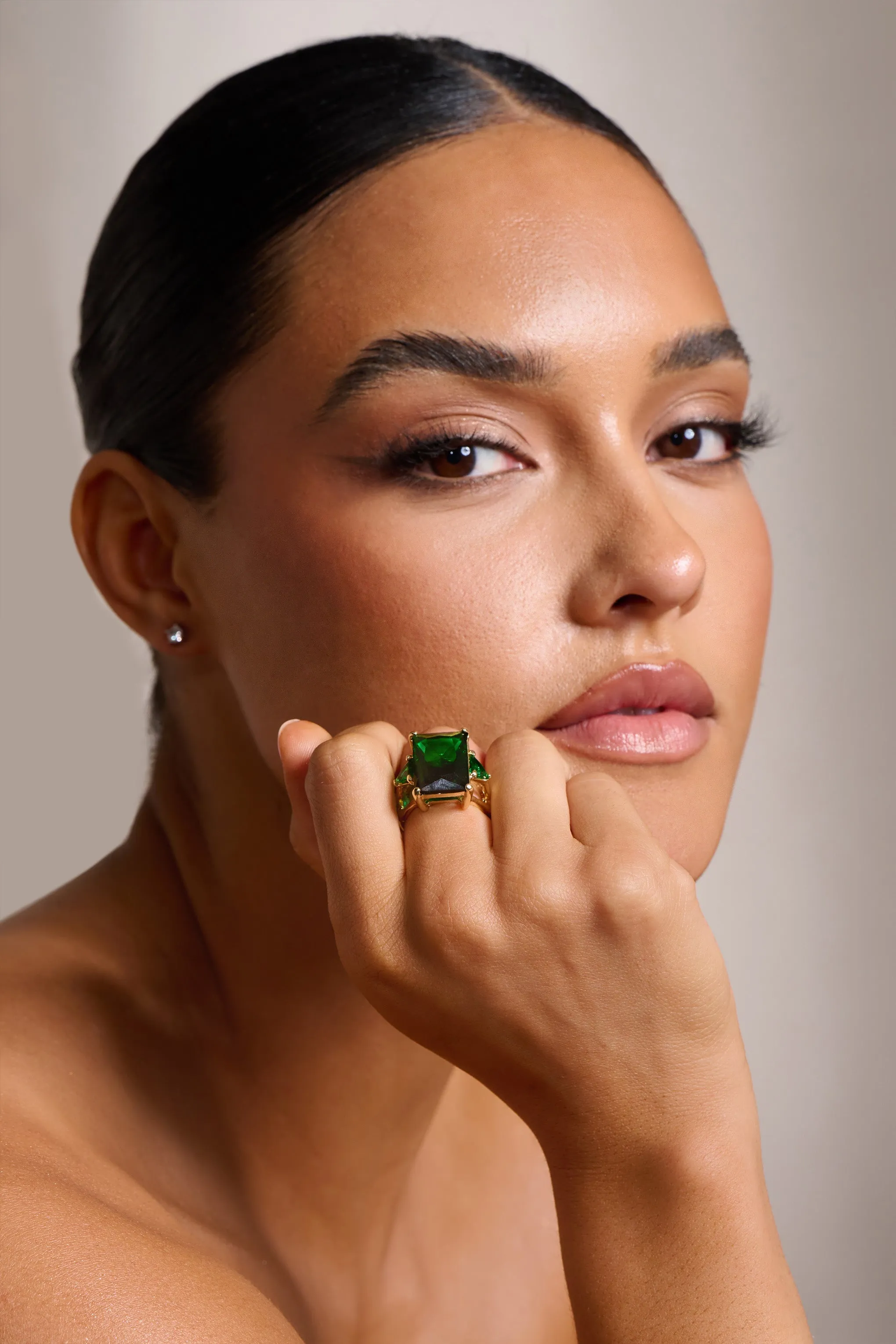 Adella | Emerald Green Statement Ring