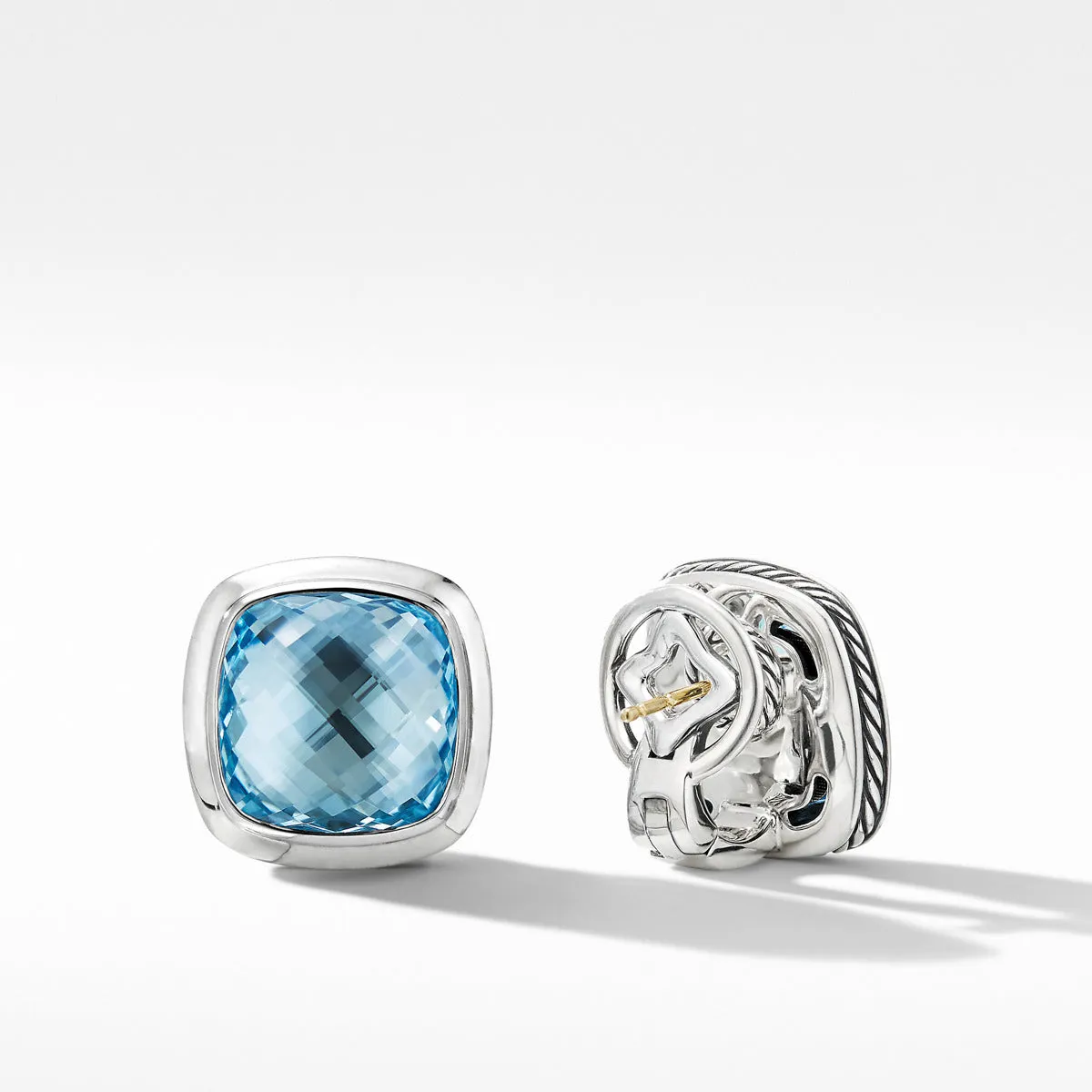 Albion Stud Earrings with Blue Topaz