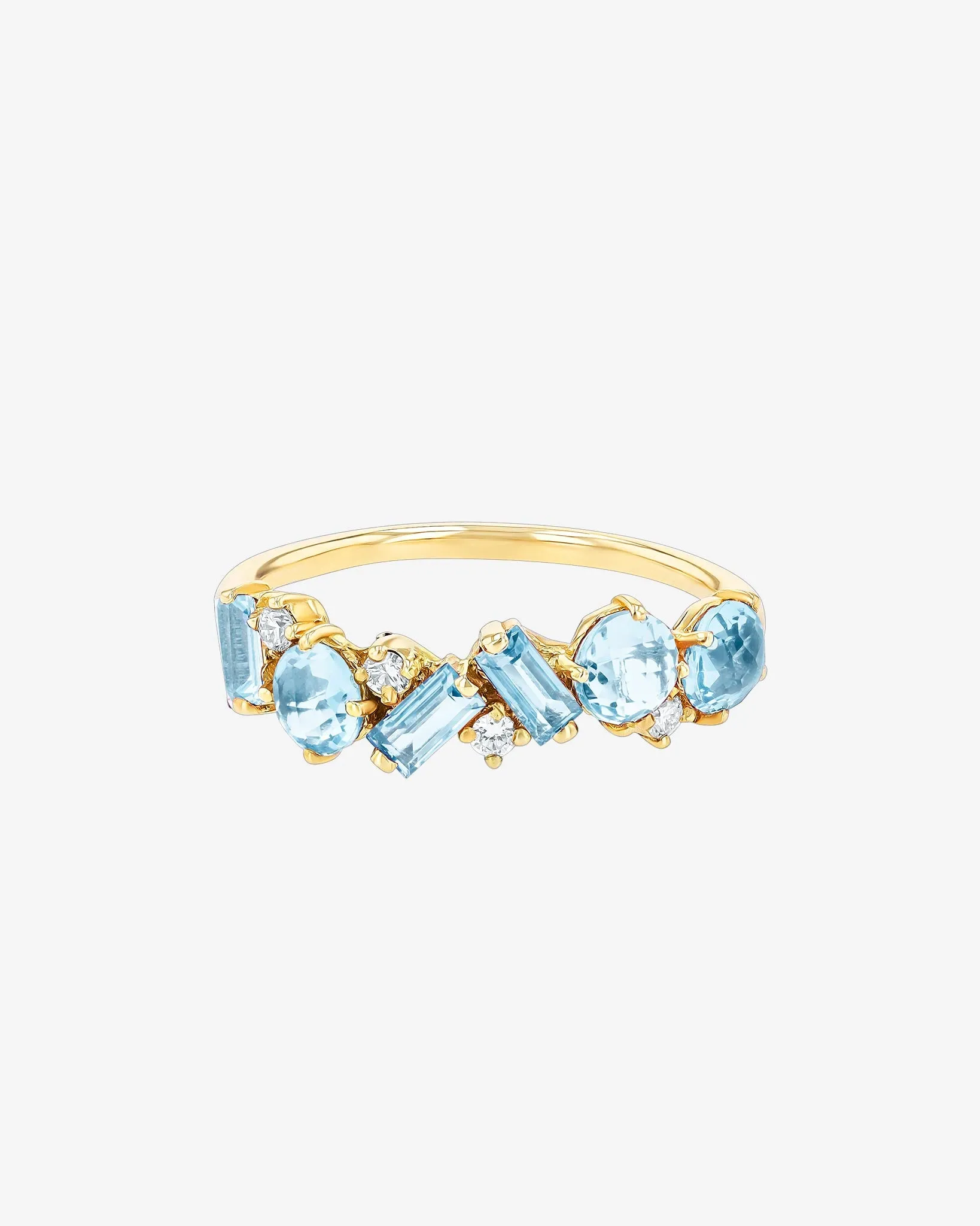 Amalfi Blend Blue Topaz Half Band