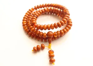 Amber Flat Beads Meditation Mala