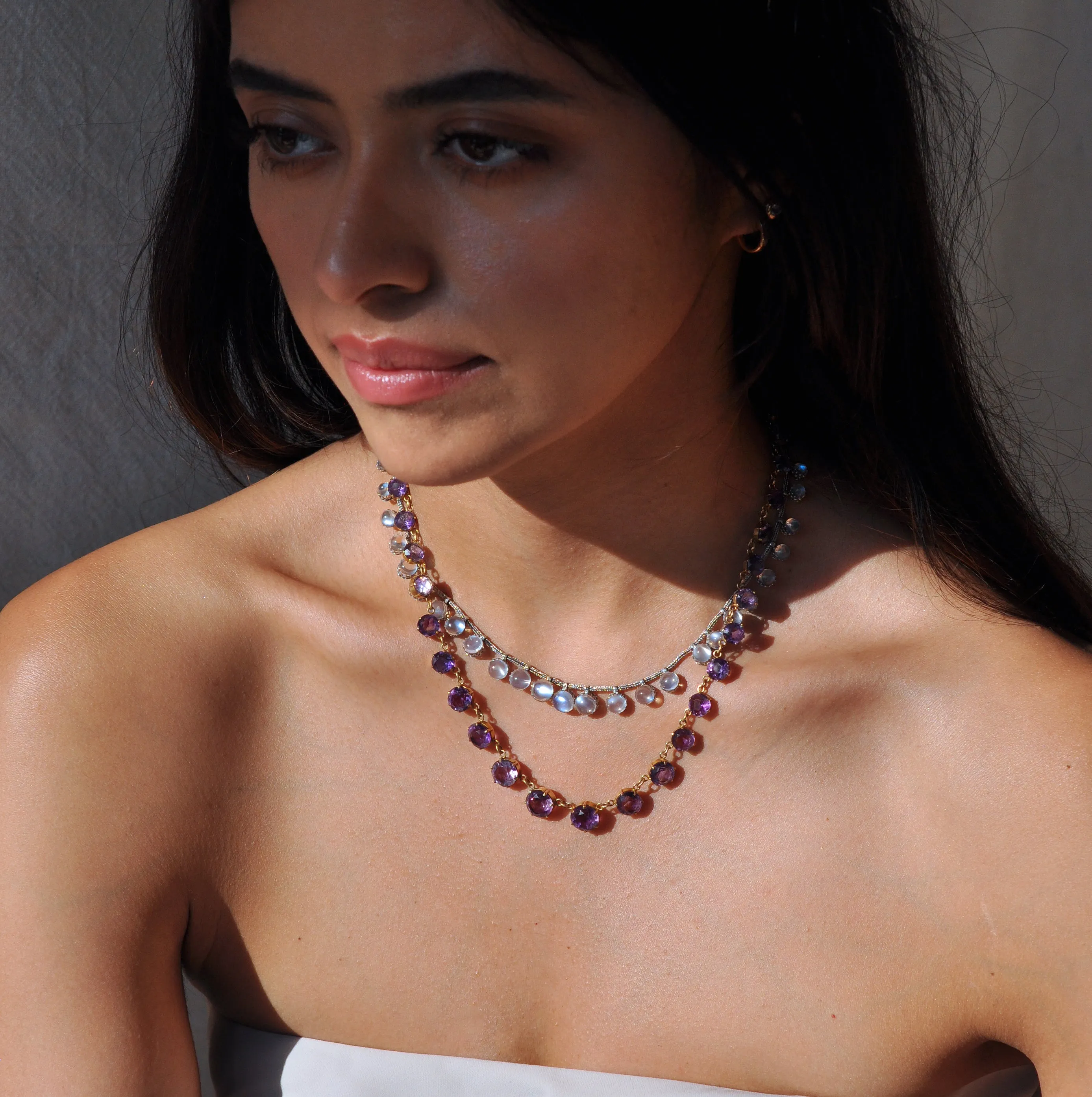 Amethyst Riviere Necklace