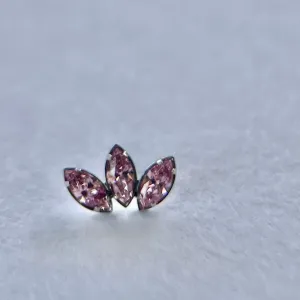 Anatometal Marquise Fan End 3 Stones Mini Threaded (Titanium)