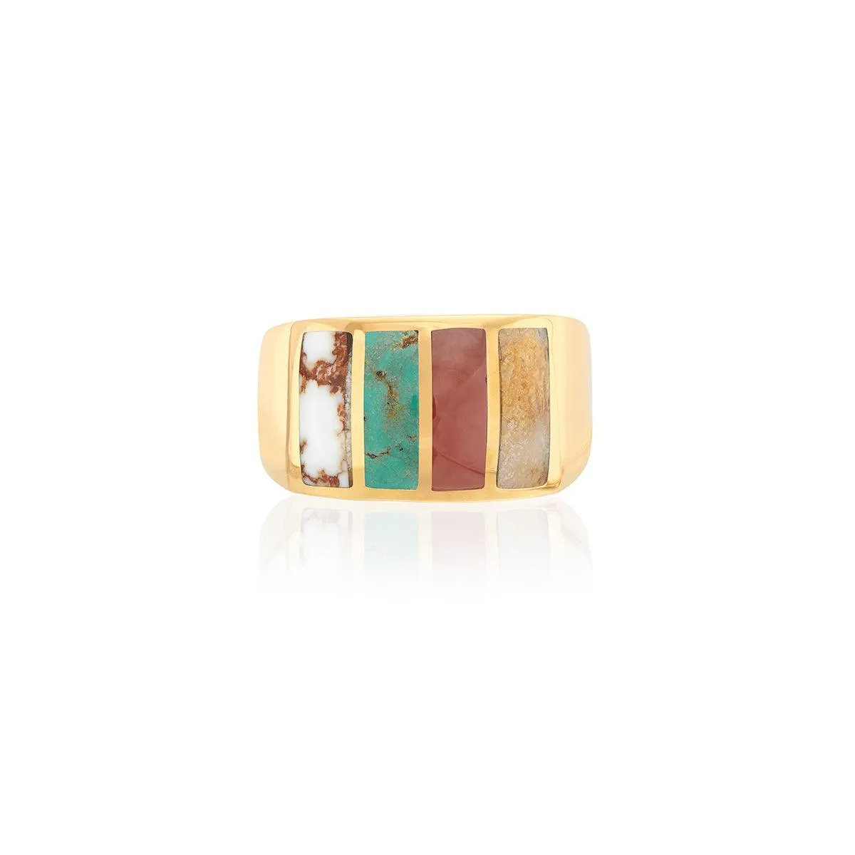 Anna Beck Gold Vermeil Inlay Multi-Stone Ring