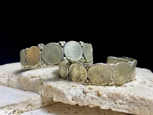 Antique Indian Half Rupee Silver Bracelets