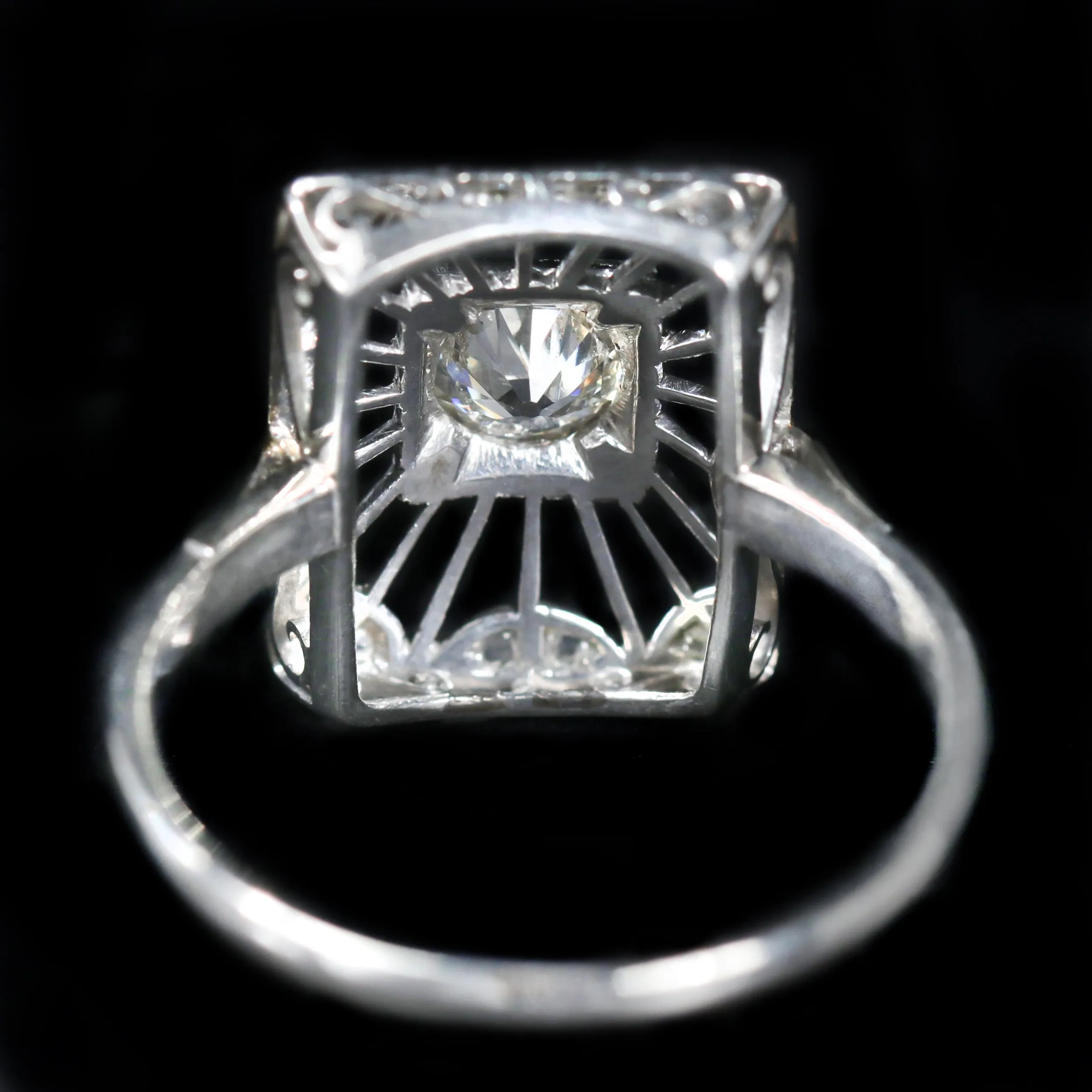 Art Deco 0.60 Carat Old European Cut Diamond Ring