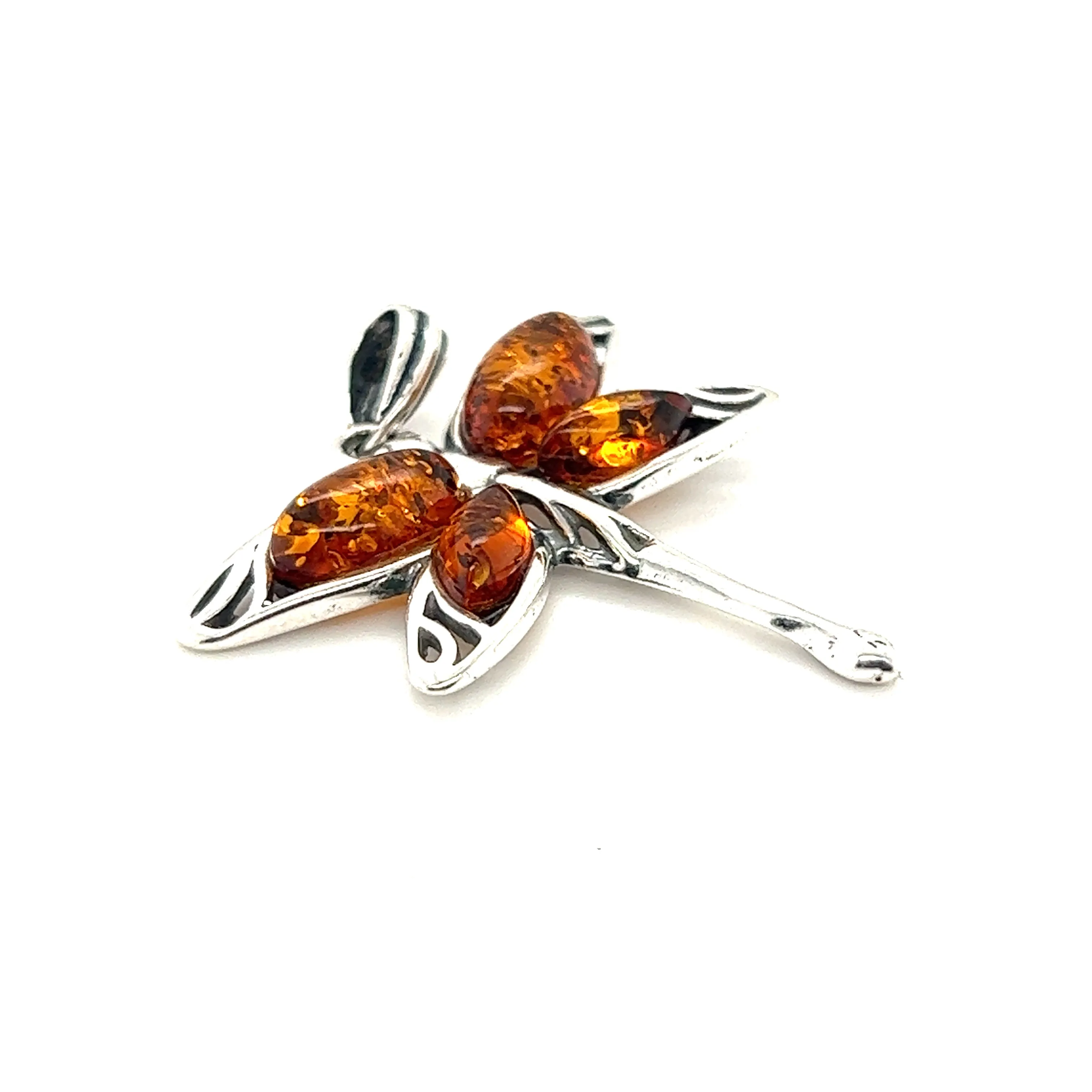 Baltic Amber Dragonfly Pendant