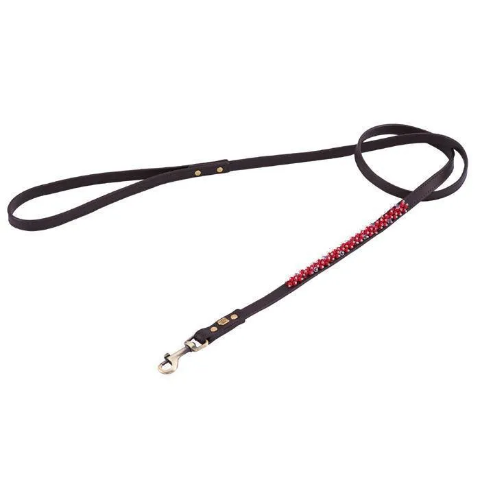 Bamboo Coral Mini Beaded Dog Leash