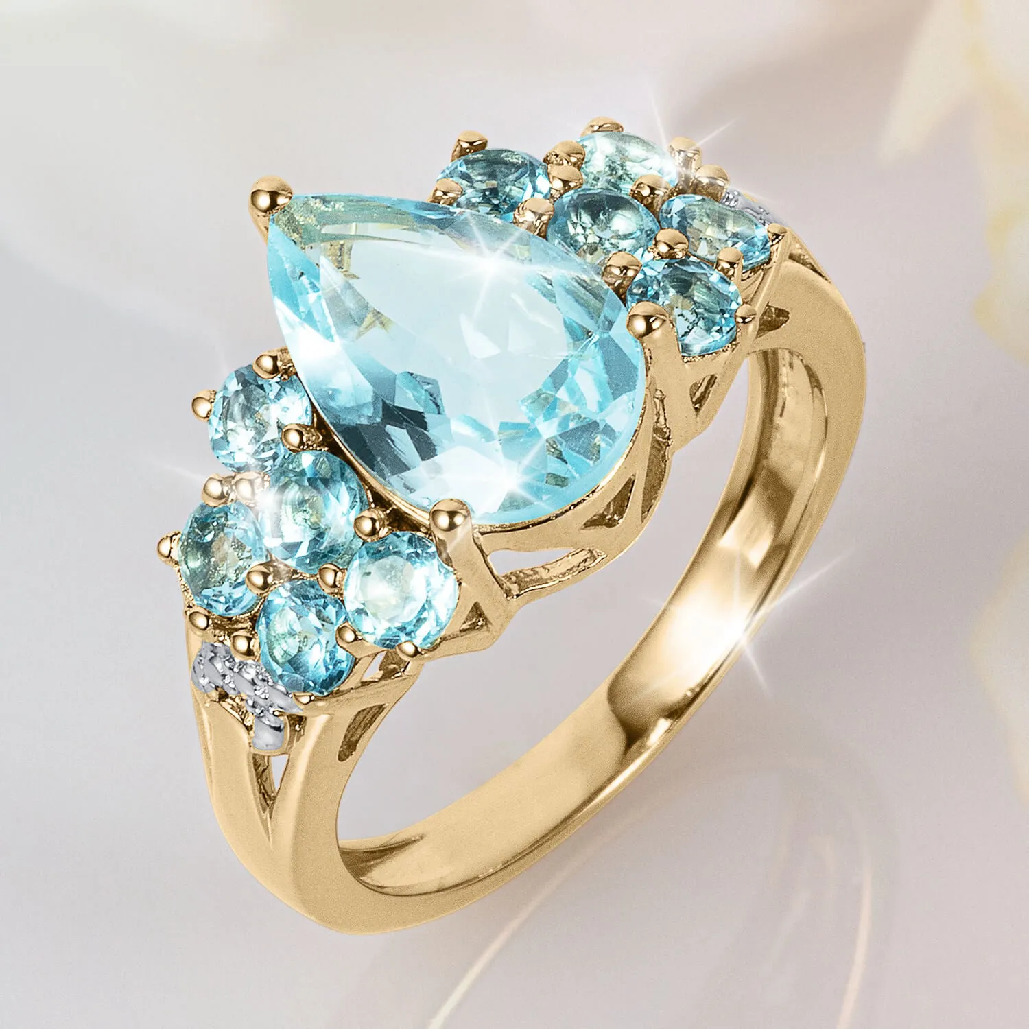 Blue Topaz Waters Ring