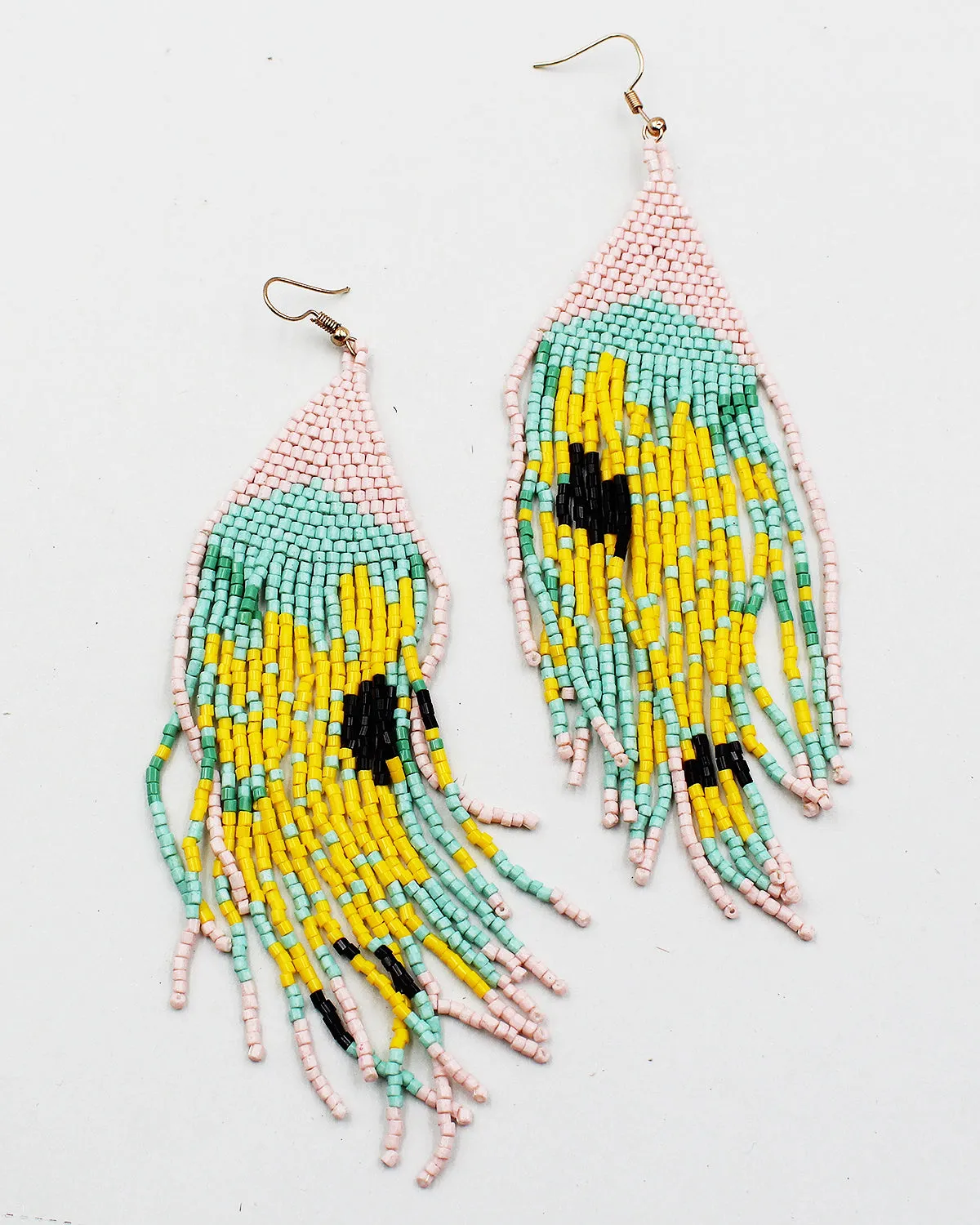 Boho Beaded Fringe Earrings