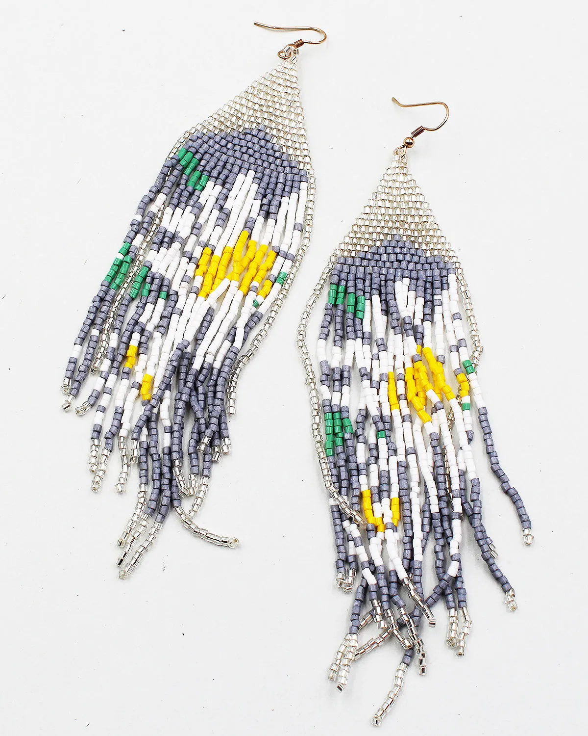 Boho Beaded Fringe Earrings