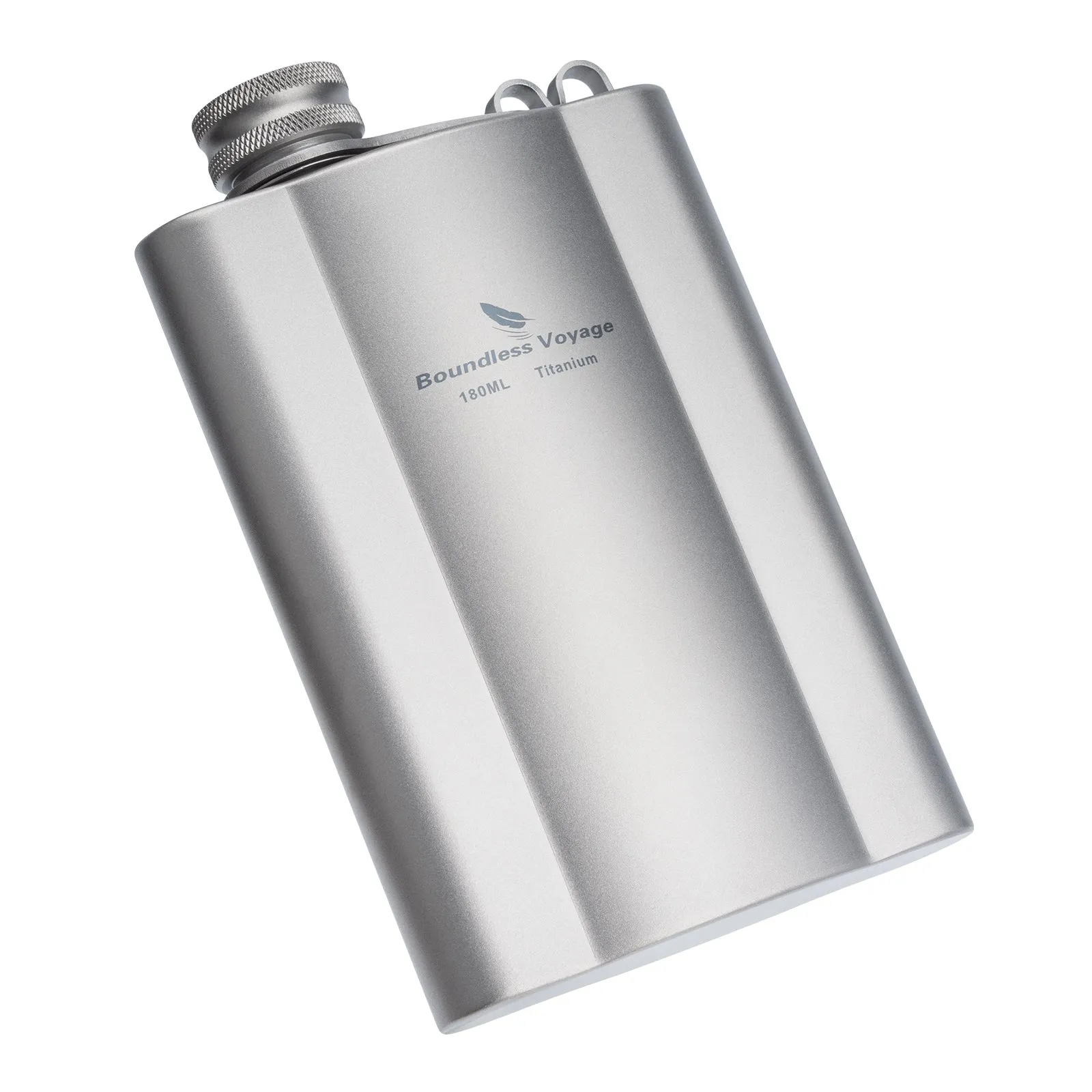 Boundless Voyage Titanium Hip Flask 180ml Rust-Free Ultralight Small Liquor Flask Bottle for Whiskey Vodka Wine Outdoor Portable Travel Outdoor