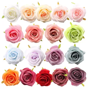 Bulk Flowers Silk Roses Flower Heads 3 inch