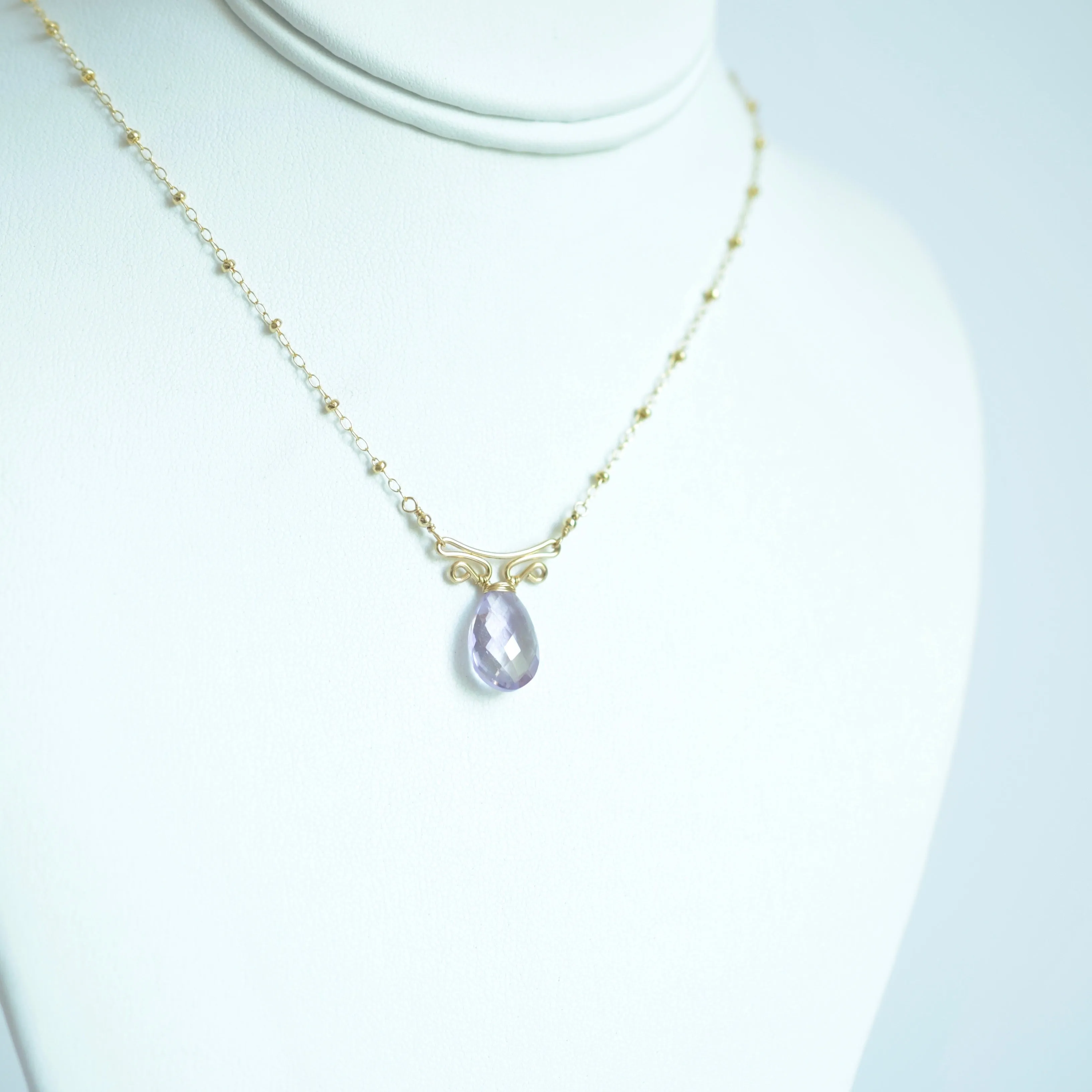 Camila - Lavender Amethyst, 14k Gold Filled Necklace