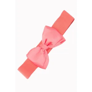 Coral Vintage Bow Belt