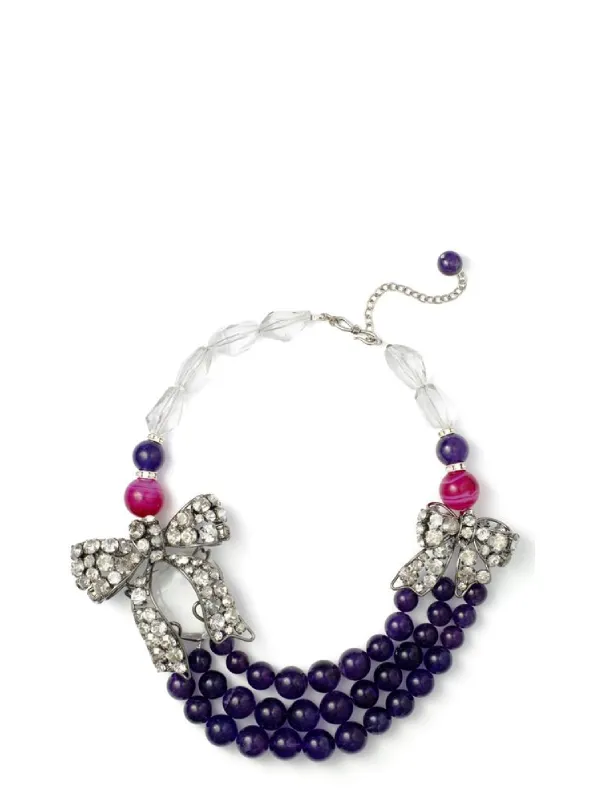 Crystal, Agate & Amethyst Darling Necklace