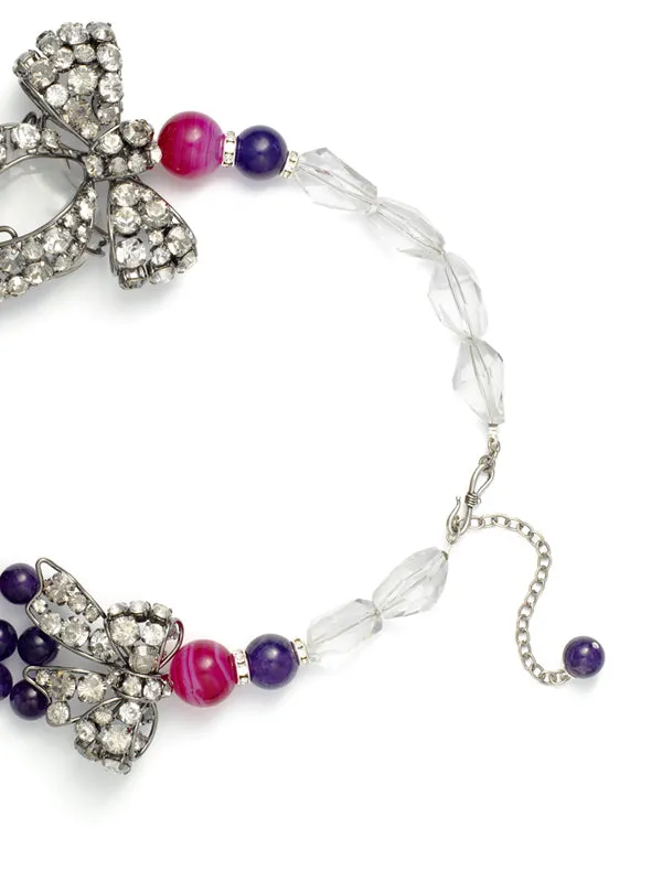 Crystal, Agate & Amethyst Darling Necklace