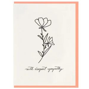 Dahlia Press - Deepest Sympathy Card