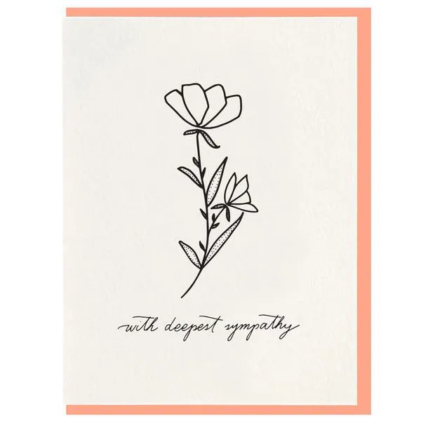 Dahlia Press - Deepest Sympathy Card