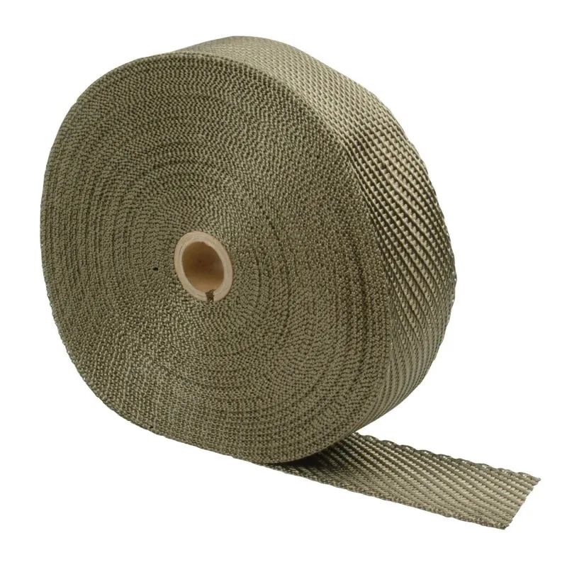 DEI Titanium Exhaust Wrap 2" Wide 100 ft Roll Woven Fiberglass - Carbon Fiber Look