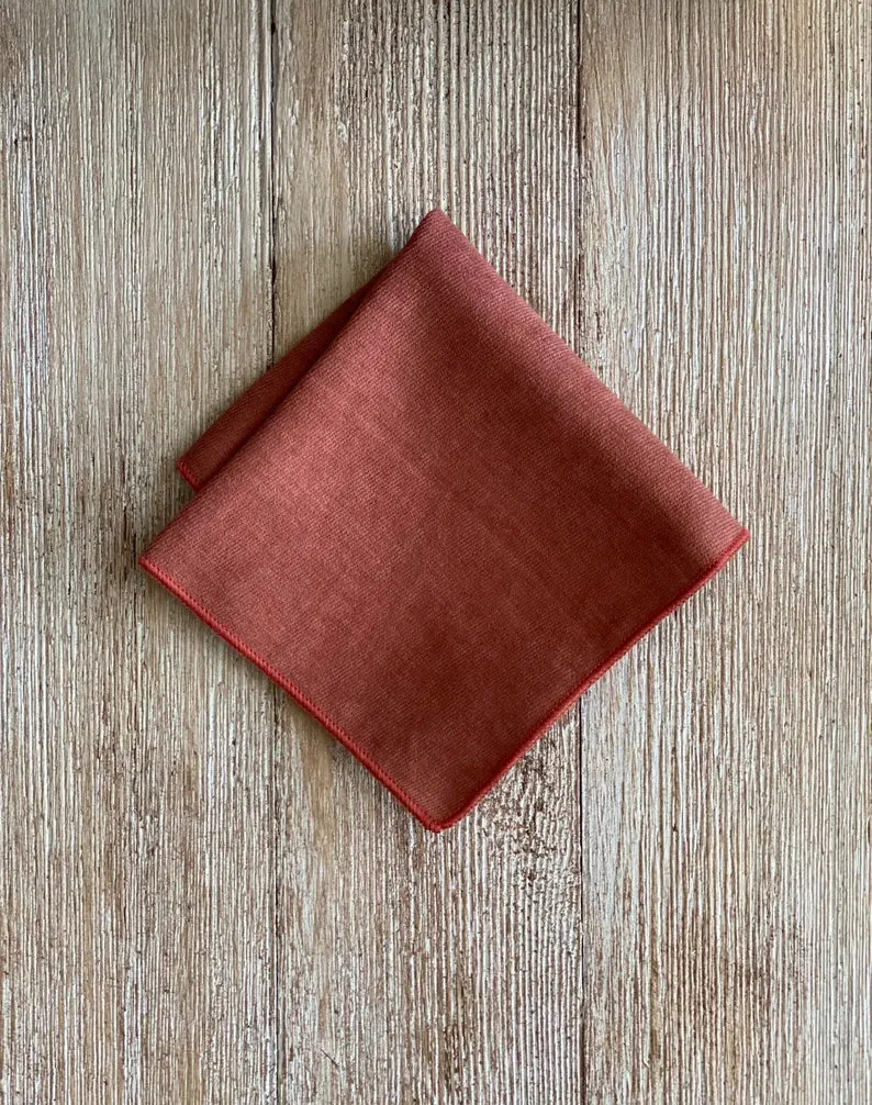 Desert Coral Linen Pre-Tied Bow Tie