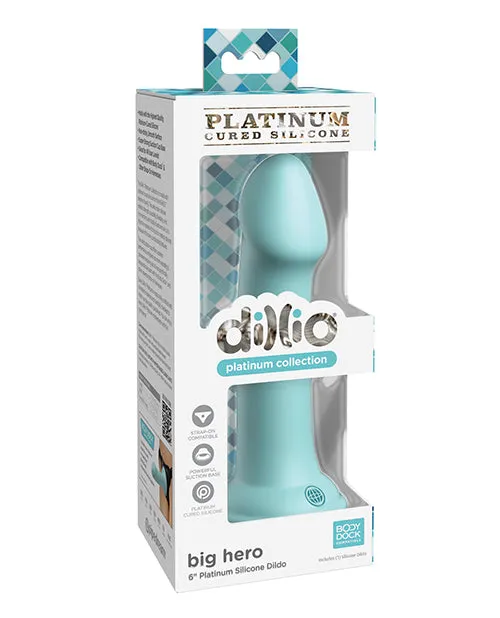 Dillio Platinum 6" Big Hero Silicone Dildo - Strap On Compatible