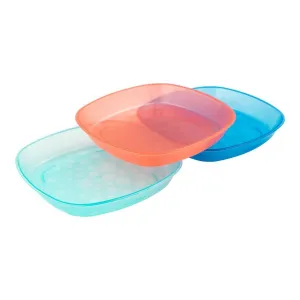 Dr.Brown's Toddler Plates 3-Pack- Multicolor