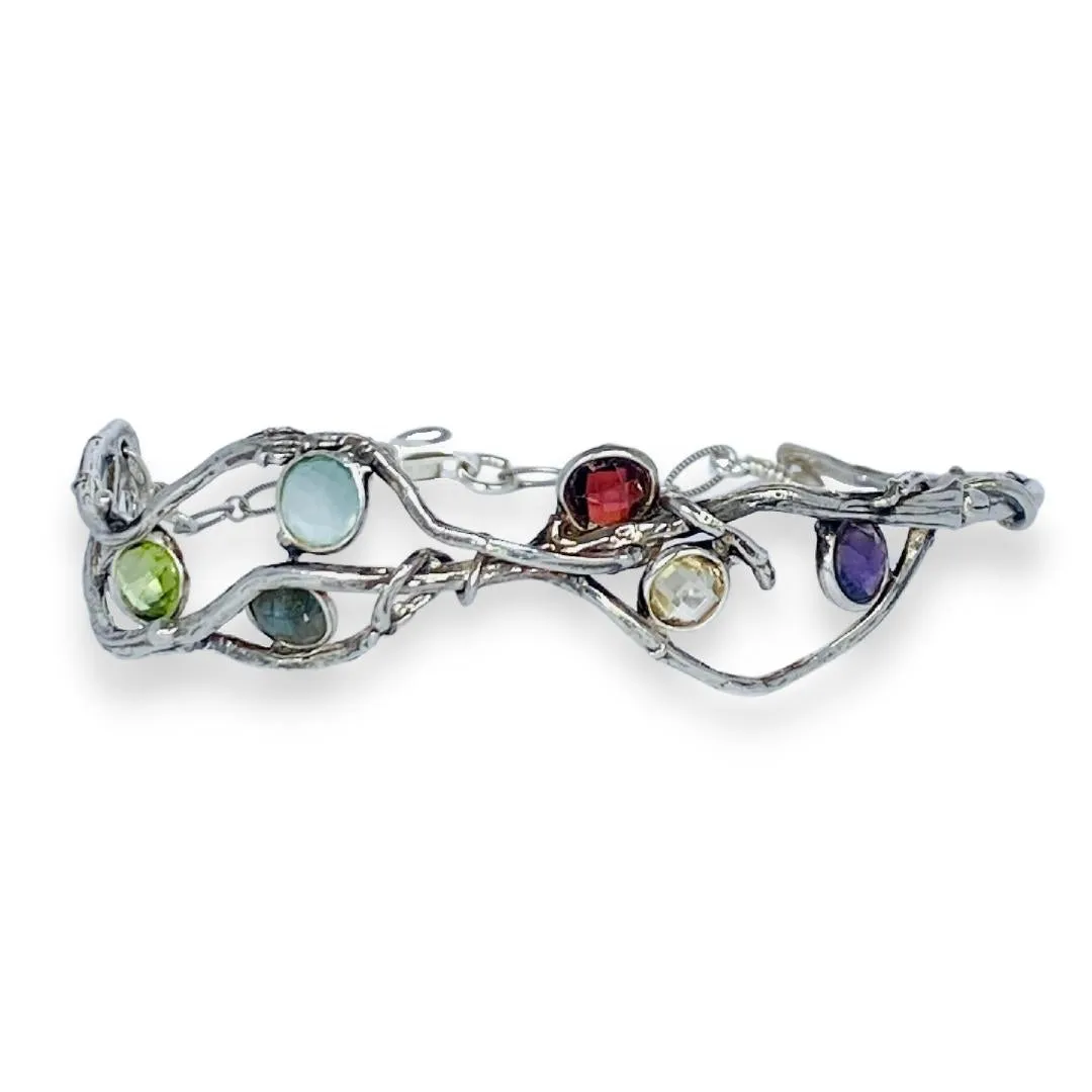 Drift  Bracelet with assorted stones by Susan Rodgers