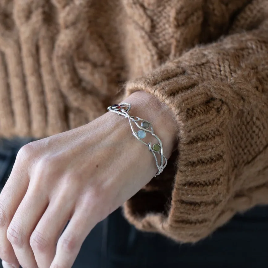 Drift  Bracelet with assorted stones by Susan Rodgers