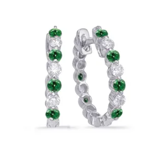 Emerald  & Diamond Earring