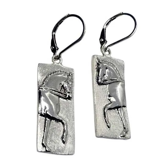 Enter At A Dressage Horse Dangle Earrings